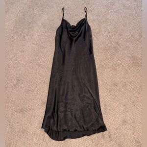 Bebe Black Satin Dress